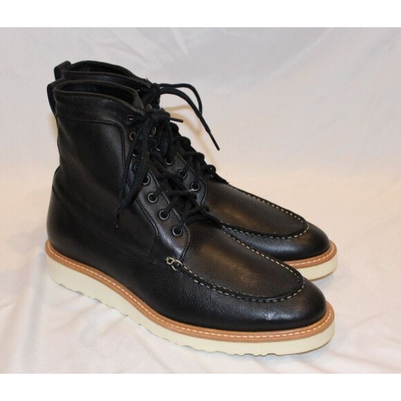 NISOLO MEN'S ALL WEATHER MATEO LEATHER BOOTS BLACK $260 NIB - Picture 4 of 9